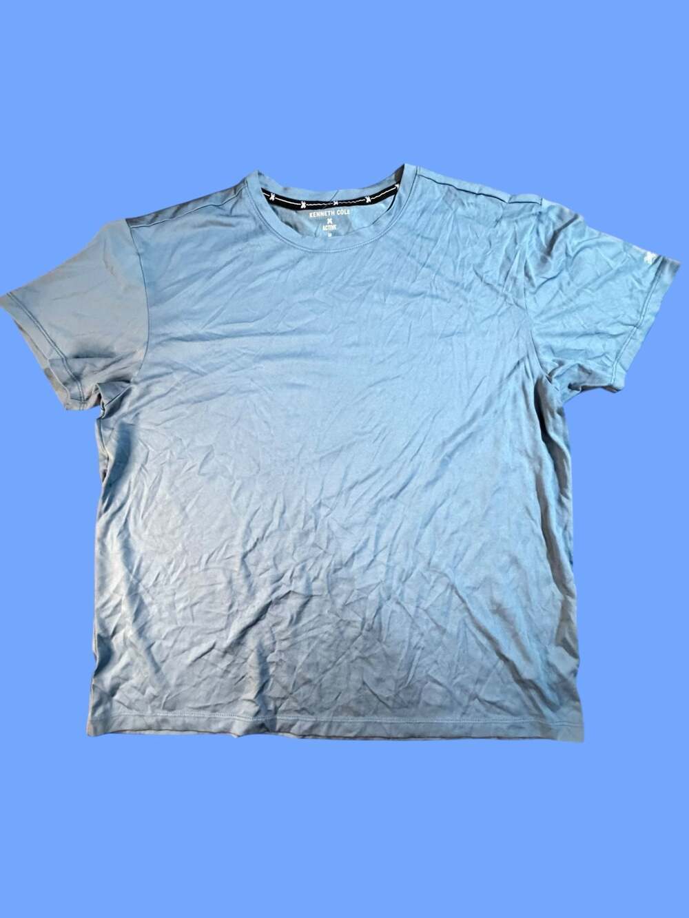 Kenneth Cole Active Men's Modal Performance Short Sleeve T-Shirt Size M Blue